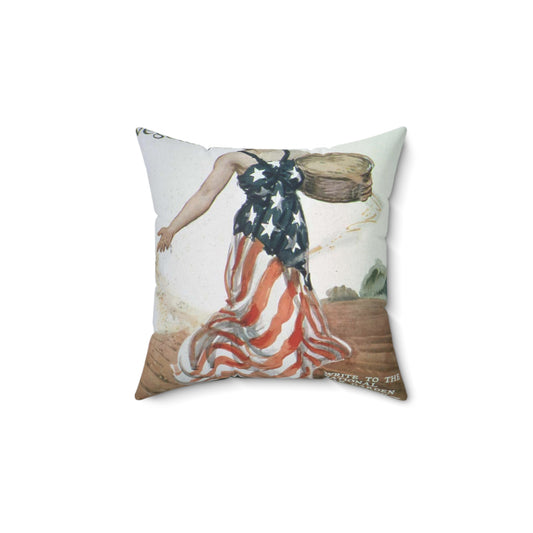 "Sow the Seeds of Victory^ Plant and raise your own vegetables. Write to the National War Garden Commission- Washington, - NARA - 512498 Decorative Accent Square Pillow