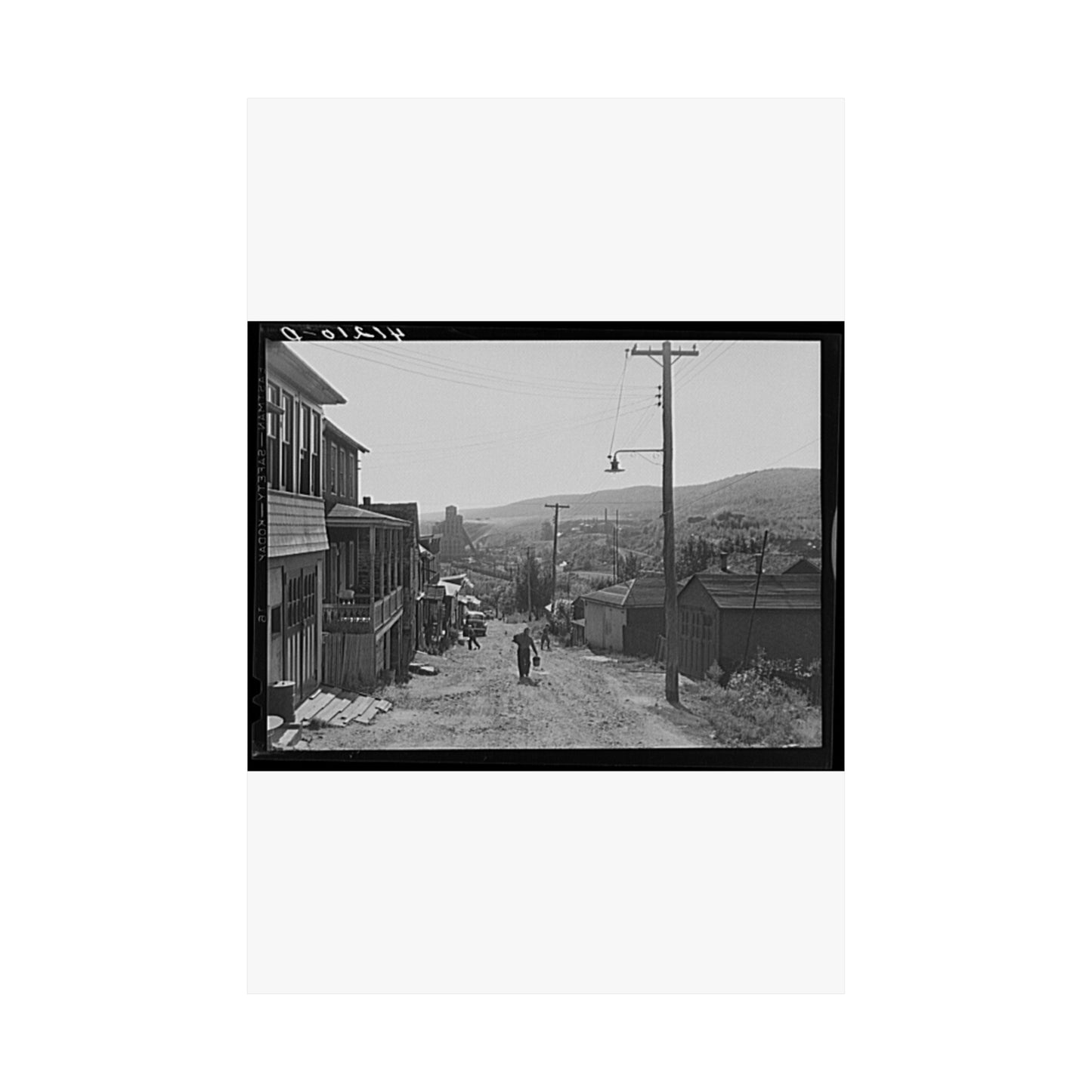 Street scene in the mining town of Lansford, Pennsylvania High Quality Matte Wall Art Poster for Home, Office, Classroom