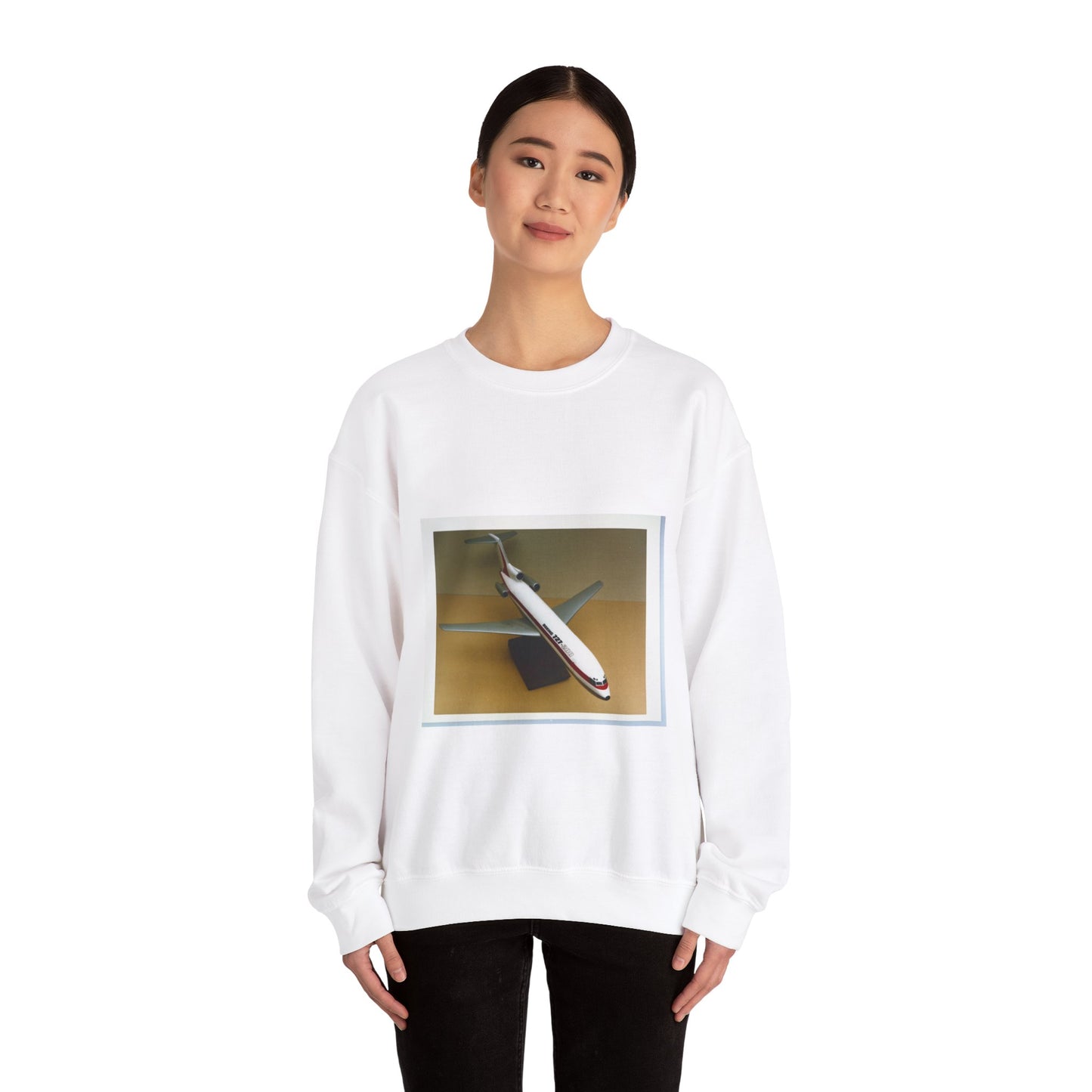 MODELS OF BOEING 727-200 - JT-8D TURBOFAN ENGINE - JT-8D 109 TURBOFAN ENGINE White Heavy Blend Adult Crew Neck SweatShirt