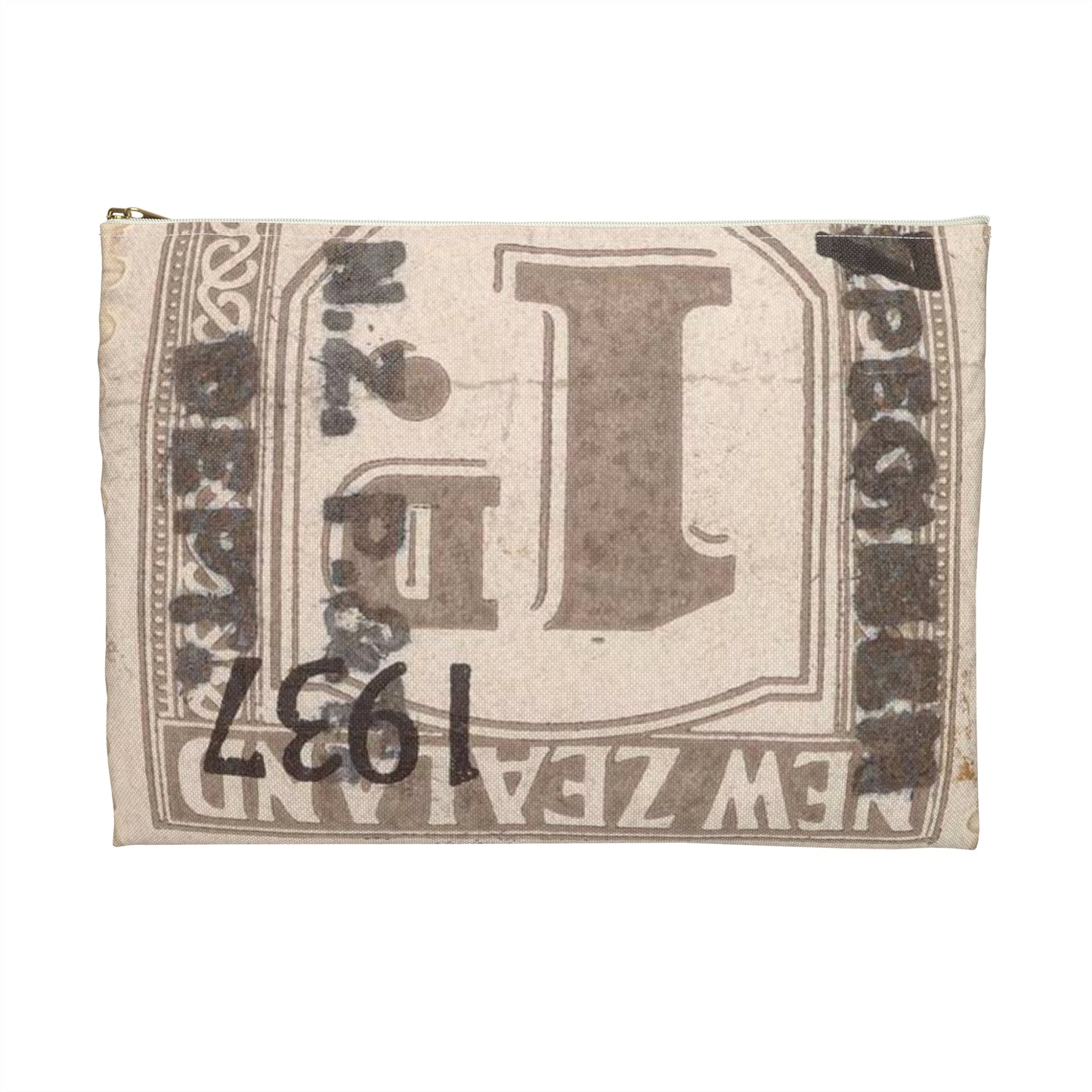 Block of one penny Unemployment Relief stamps overprinted '1937' and 'Specimen' Large Organizer Pouch with Black Zipper