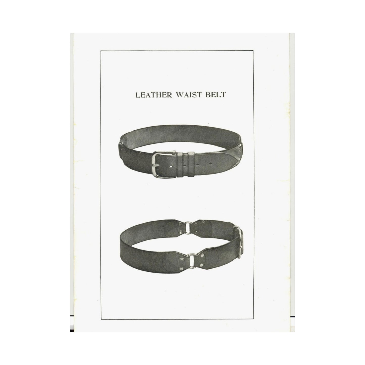 Patent drawing - Leather Waist Belt - . Public domain  image High Quality Matte Wall Art Poster for Home, Office, Classroom