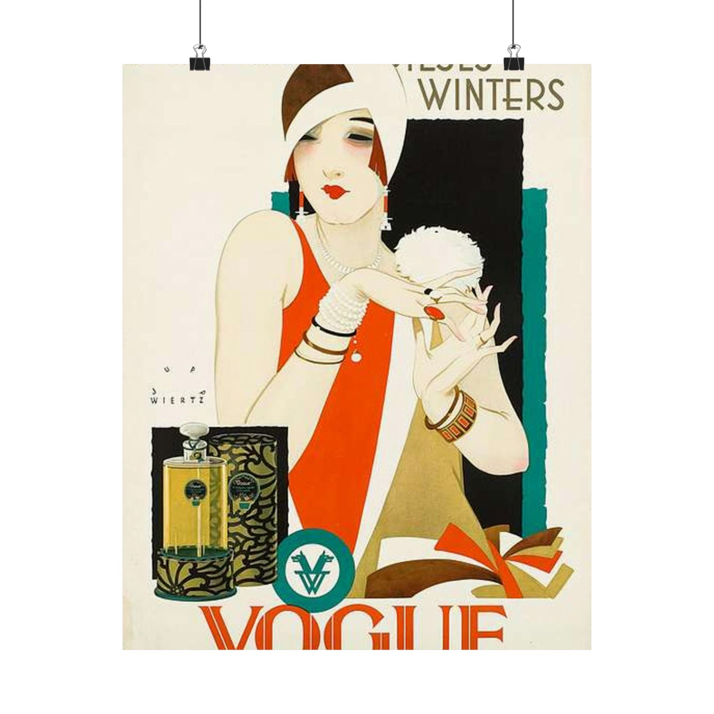 1926 1927 circa Jupp Wiertz Plakat Das Parfüm dieses Winters - Vogue, Firma F. Wolff & Sohn, Karlsruhe High Quality Matte Wall Art Poster for Home, Office, Classroom