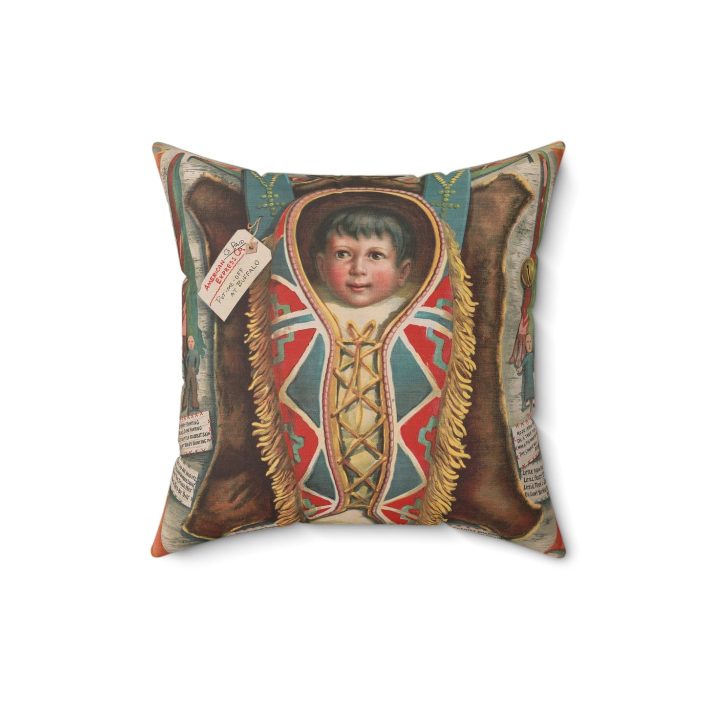 Papoose - Print, Library of Congress collection Decorative Accent Square Pillow