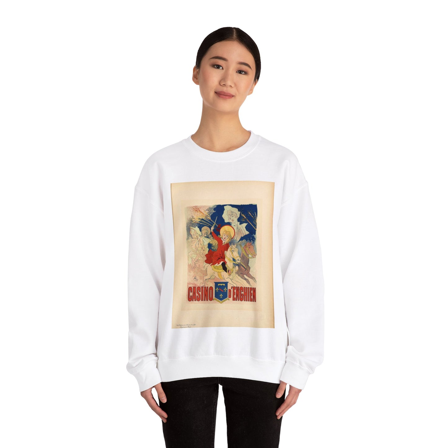 Maîtres de l'affiche V 3 - Pl 129 - Jules Chéret White Heavy Blend Adult Crew Neck SweatShirt