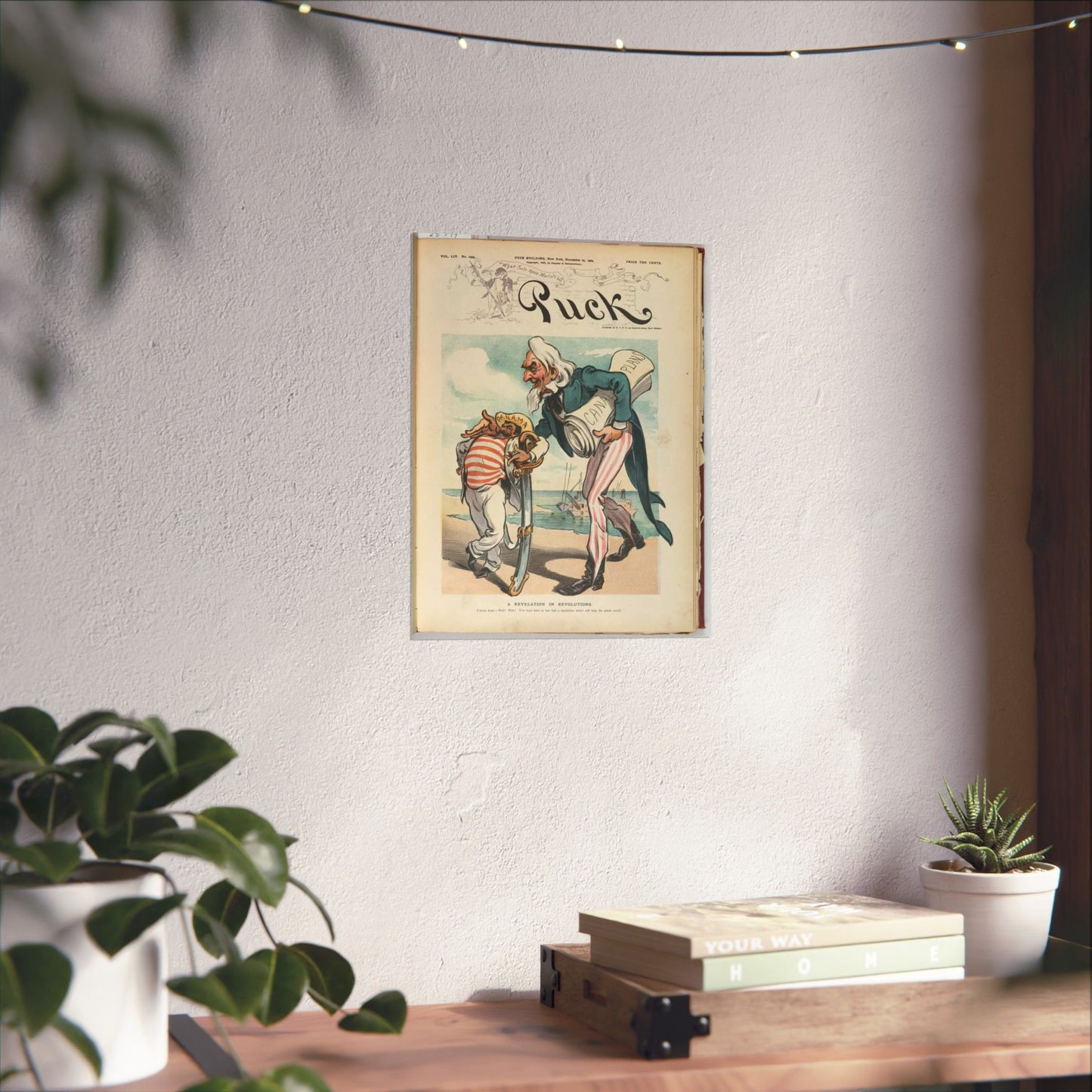 Puck magazine cover - A revelation in revolutions / Kep. High Quality Matte Wall Art Poster for Home, Office, Classroom