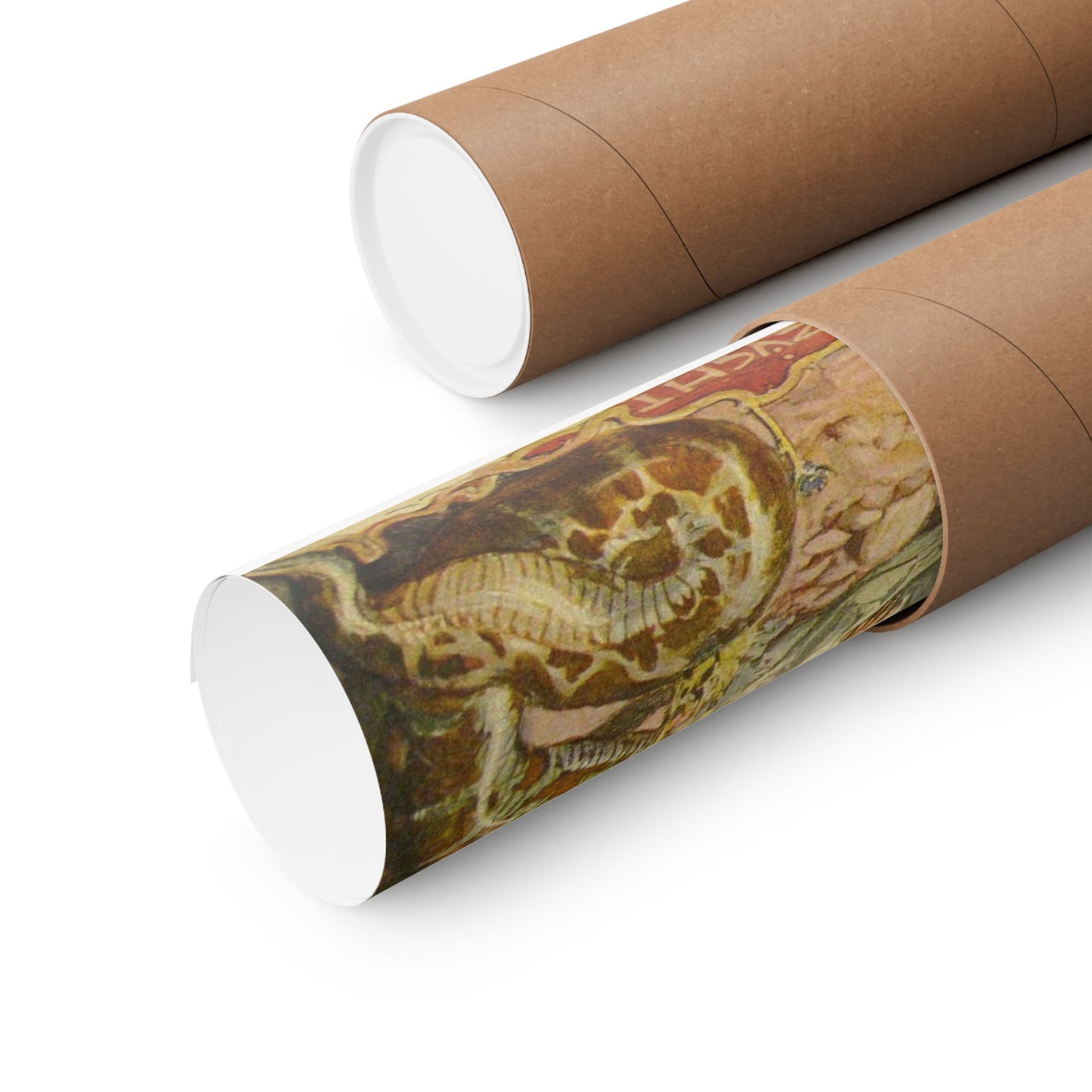 Lokis Gezücht - A painting of a woman sitting in front of a snake High Quality Matte Wall Art Poster for Home, Office, Classroom