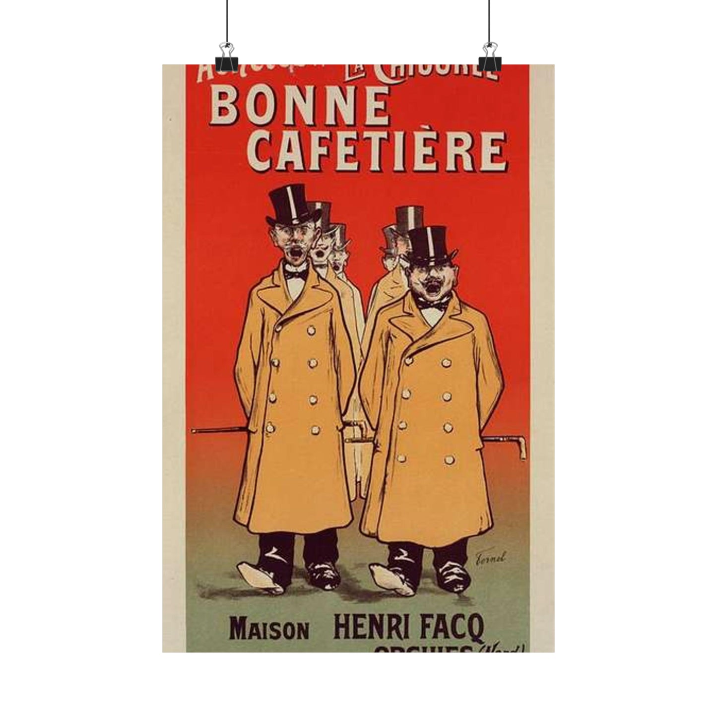 Affiche pour la "Chicorée Bonne Cafetière". High Quality Matte Wall Art Poster for Home, Office, Classroom