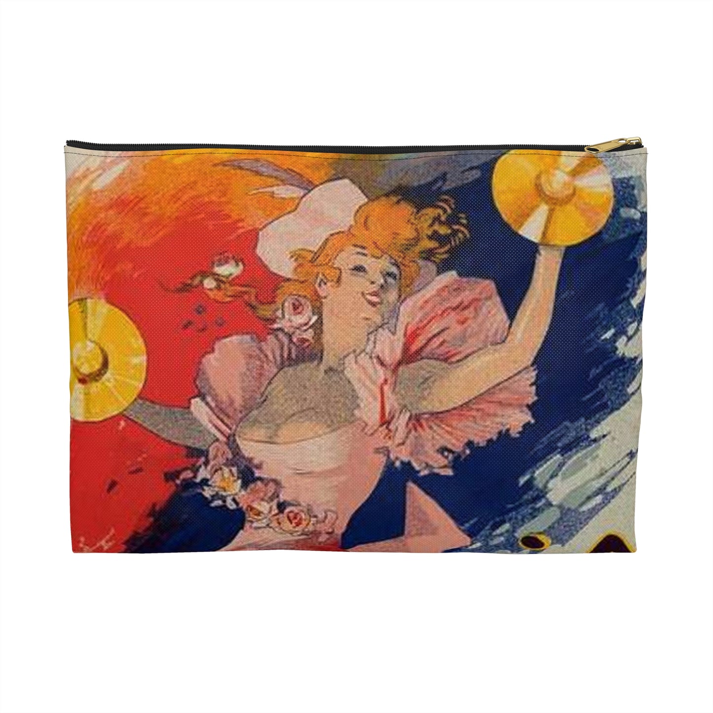 Affiche pour "Olympia". - Art nouveau public domain poster Large Organizer Pouch with Black Zipper