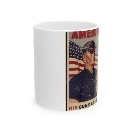 Another American ace^ His guns are shooting down Nazis and Japs right now^ Keep `em firing^ - NARA - 534905 Beautiful Novelty Ceramic Coffee Mug 11oz