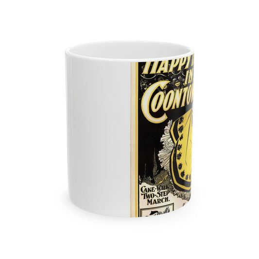 Happy hours in Coontown - Public domain American sheet music Beautiful Novelty Ceramic Coffee Mug 11oz