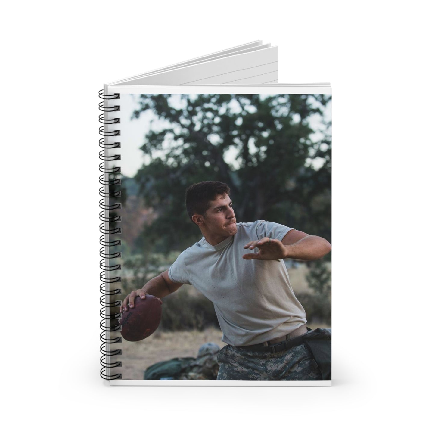 Spc. David Butcher, a U.S. Army Reserve military police Spiral Bound Ruled Notebook with Printed Cover