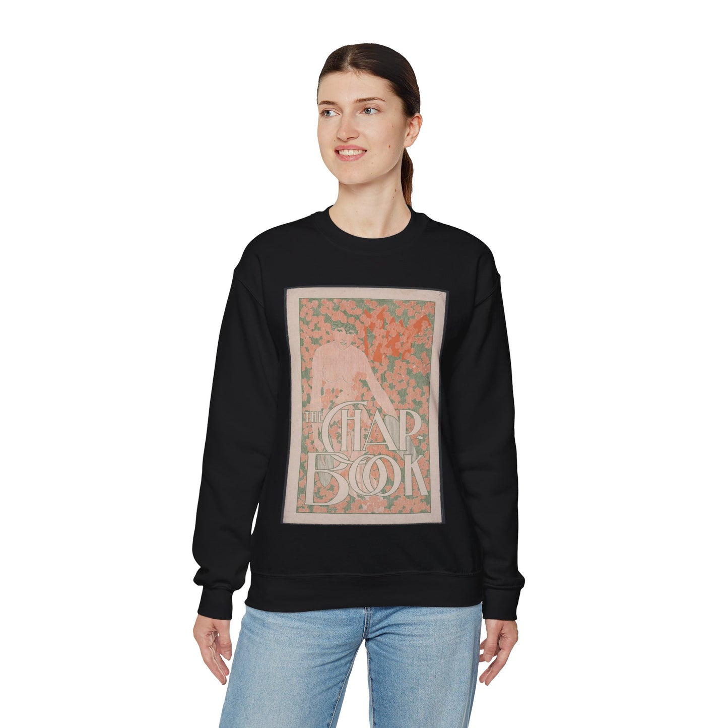 The Chap-book No. 4: May. - Public domain book illustration Black Heavy Blend Adult Crew Neck SweatShirt