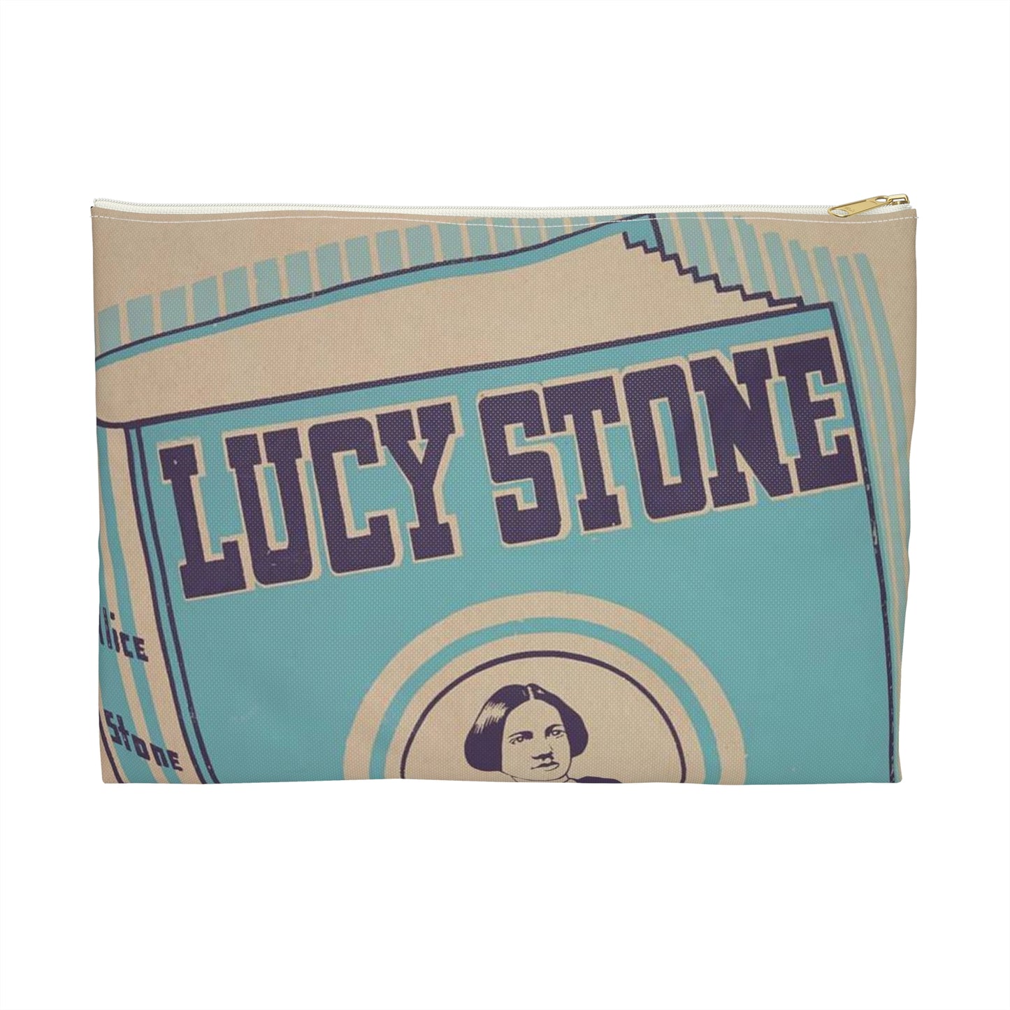 Lucy Stone - Public domain poster, Music division, Library of Congress Large Organizer Pouch with Black Zipper