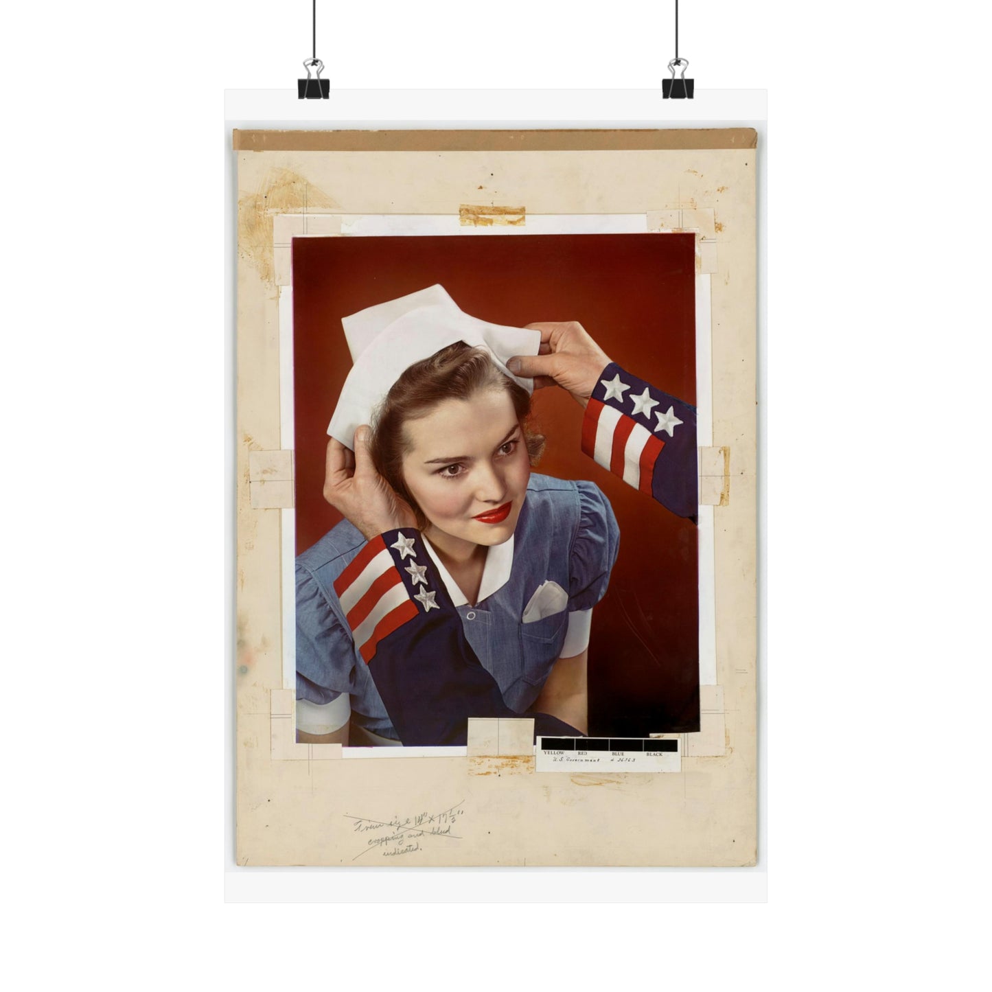 [Nurse having a nurse's cap place on her head] [Victor Keppler] High Quality Matte Wall Art Poster for Home, Office, Classroom