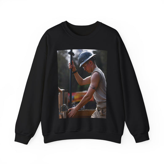 Jayson Potteiger, 138th Civil Engineer Squadron engineering Black Heavy Blend Adult Crew Neck SweatShirt