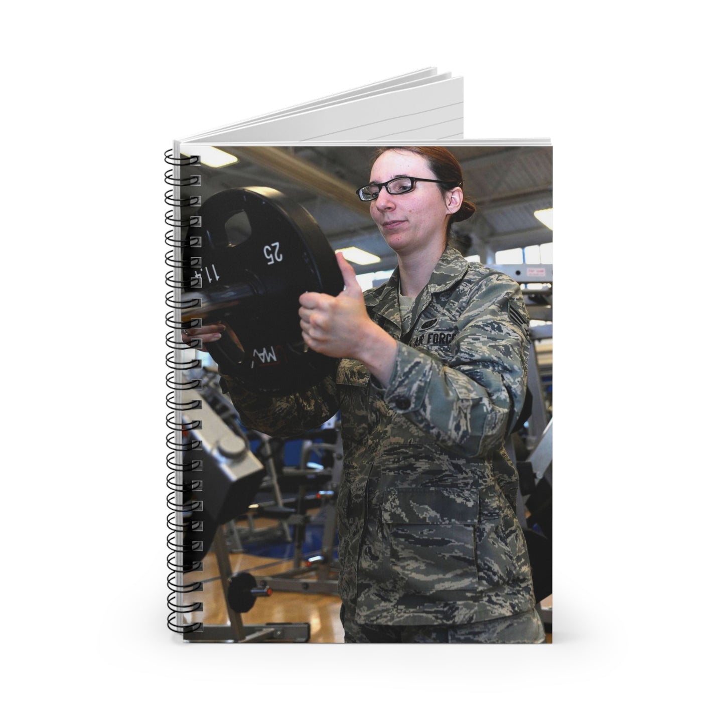 Senior Airman Cassandra Bridges, 28th Force Support Spiral Bound Ruled Notebook with Printed Cover