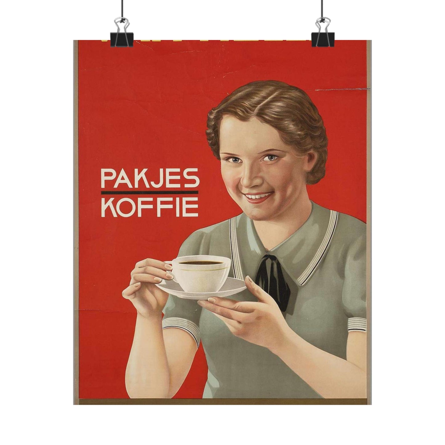 Van Nelle's pakjes koffie1936, Art Deco Poster High Quality Matte Wall Art Poster for Home, Office, Classroom