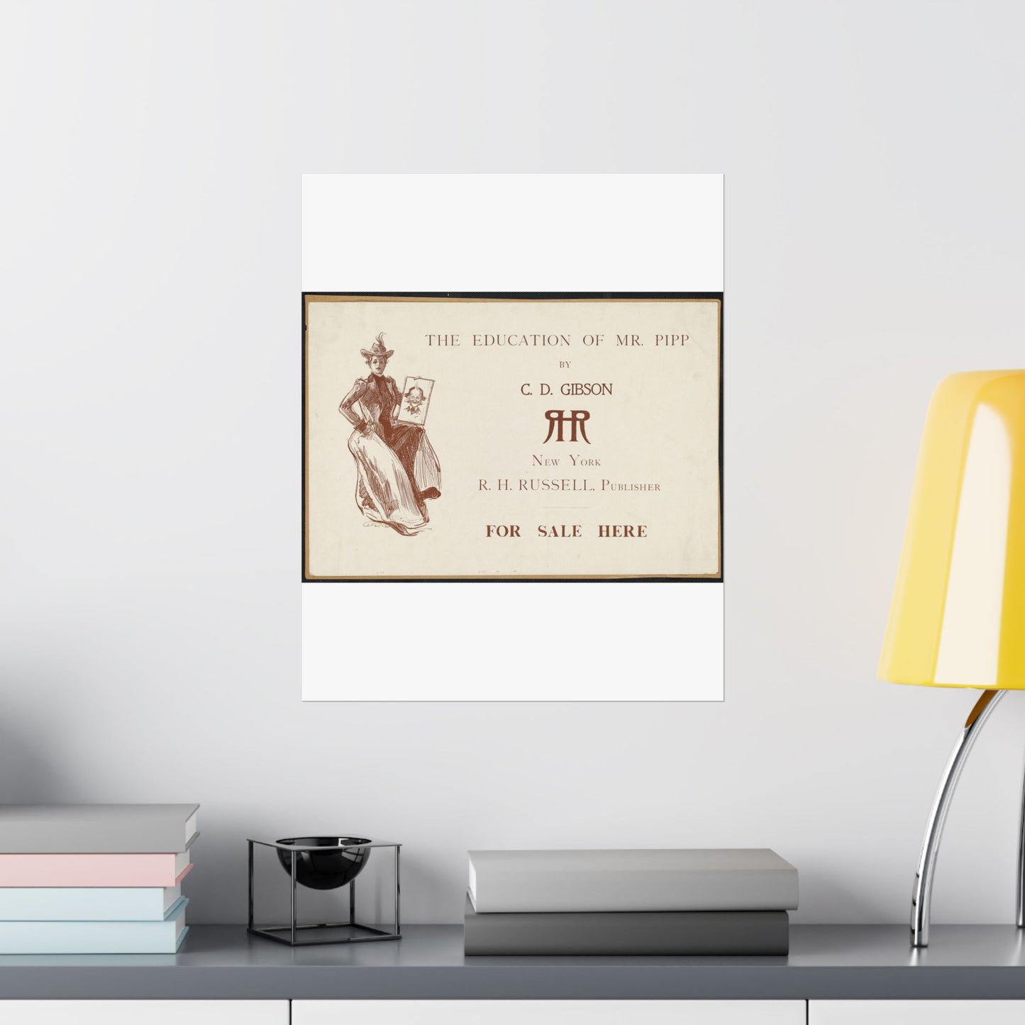 The education of Mr. Pipp by C. D. Gibson High Quality Matte Wall Art Poster for Home, Office, Classroom