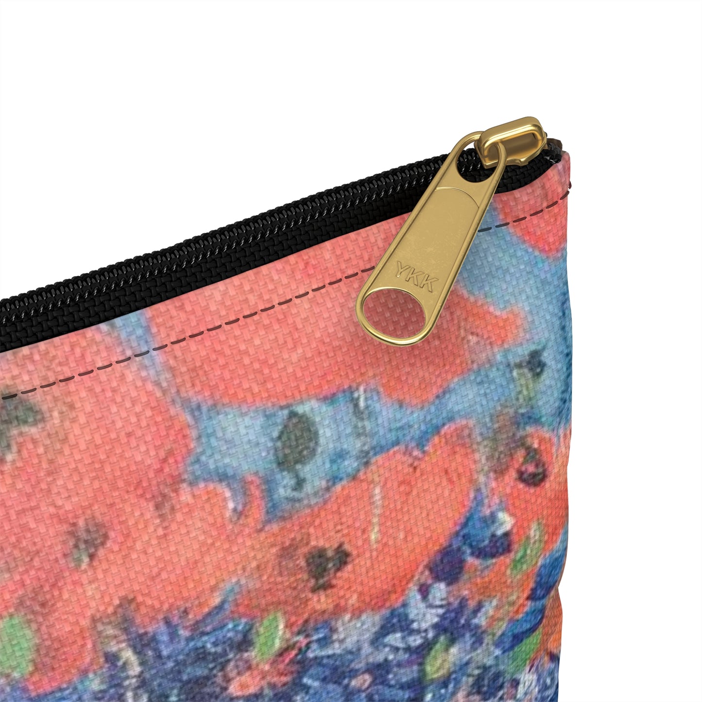 Still life of flowers by Vincent van Gogh - My Dream Large Organizer Pouch with Black Zipper