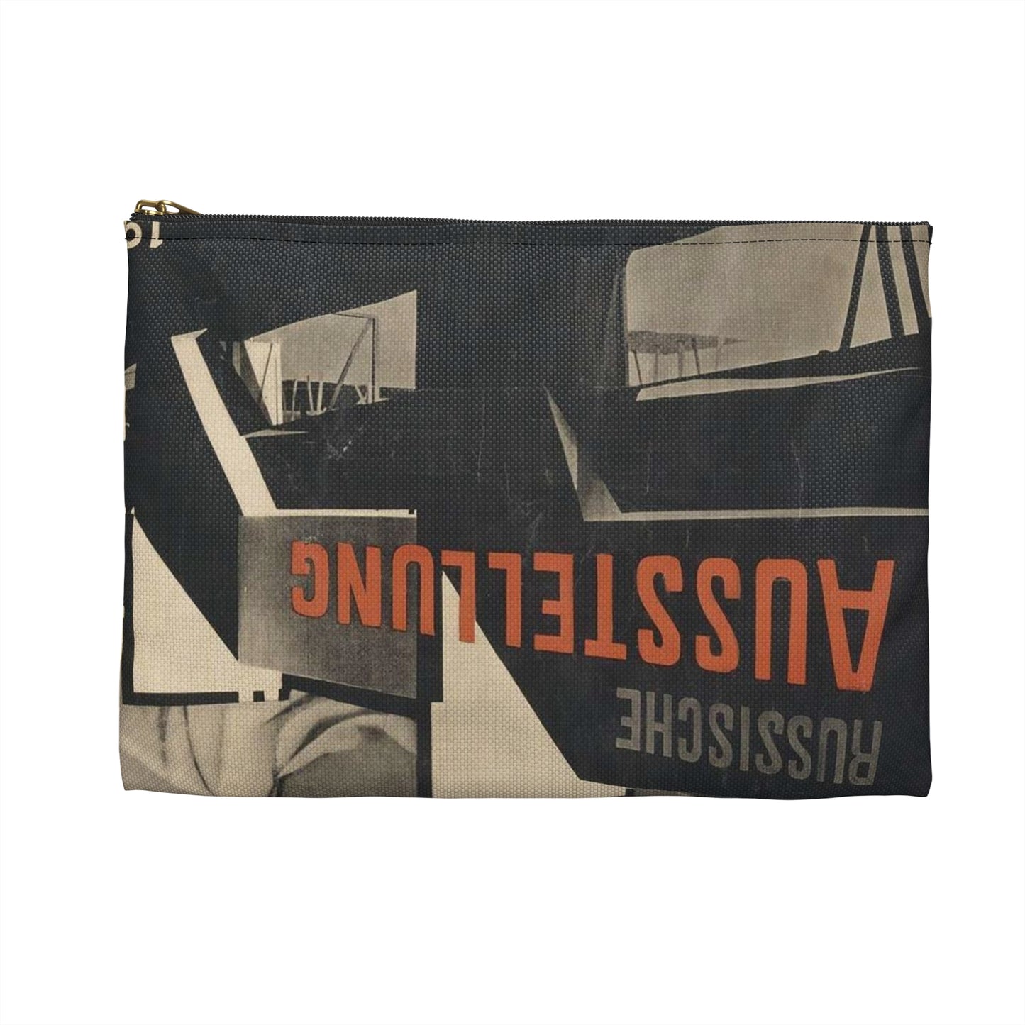 Artwork by El Lissitzky c1930 - Art Deco public domain image Large Organizer Pouch with Black Zipper