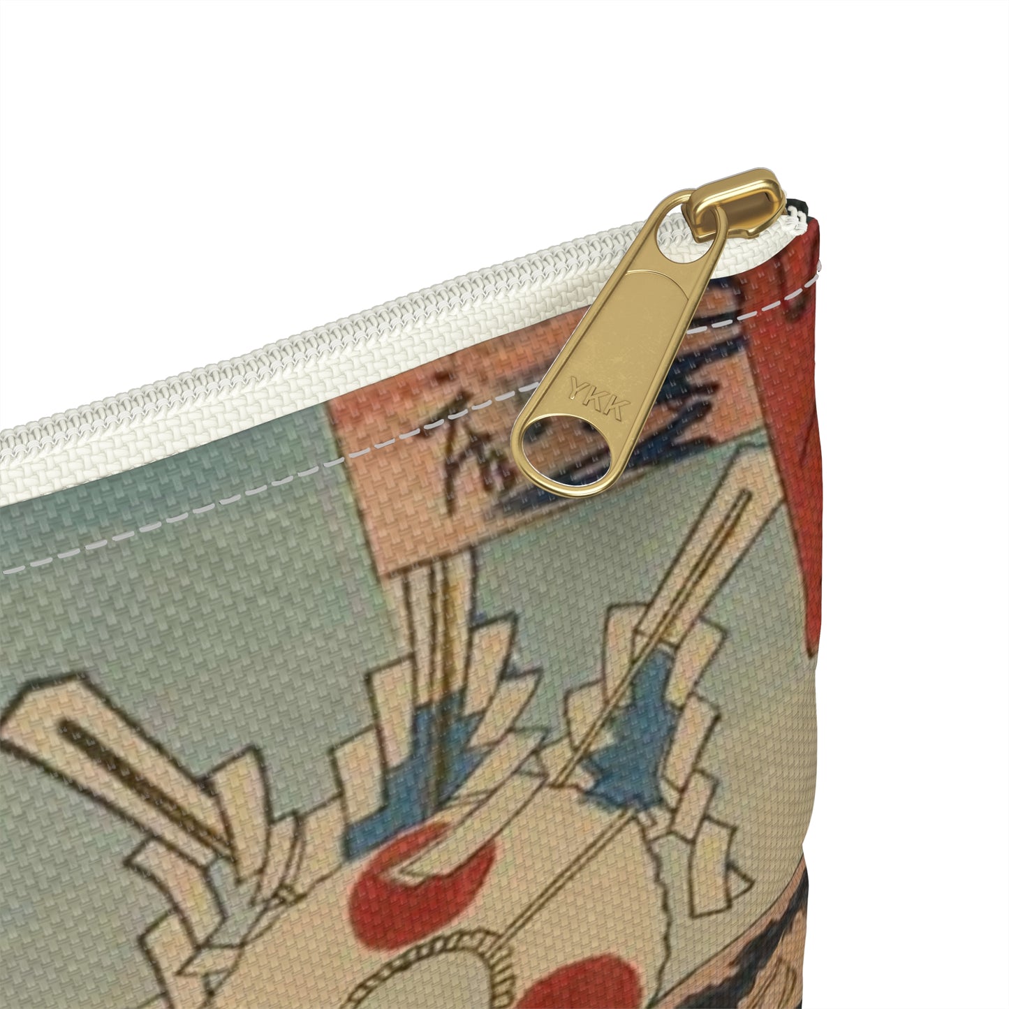 Gajō icchō, Ando Hiroshige - Public domain portrait drawing  Large Organizer Pouch with Black Zipper