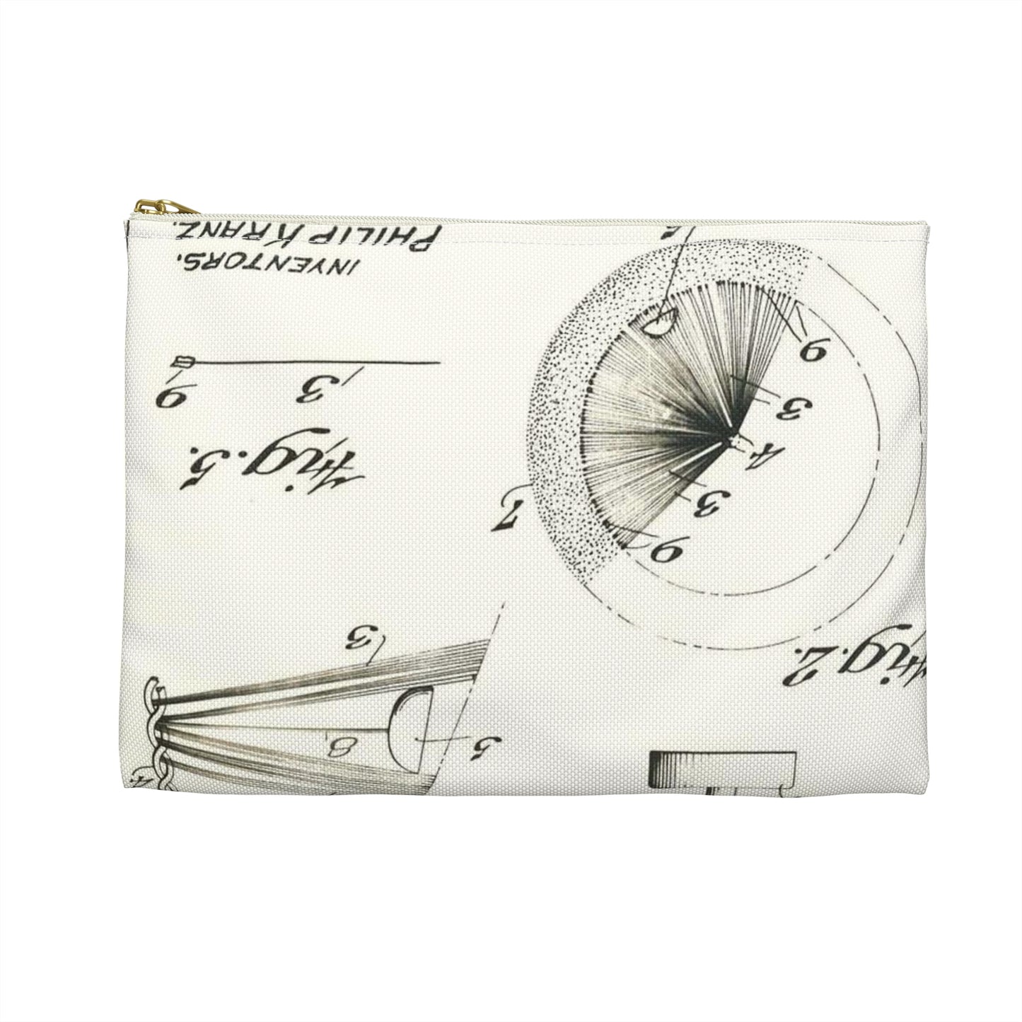 Patent Case File No. 2,149,968, Artificial Christmas Tree, Inventor(s)- Phillip Kraz and Albert P. Schmid. - DPLA - 73deecf248cfb1b098134e42a6ed4bcf (page 7) Large Organizer Pouch with Black Zipper