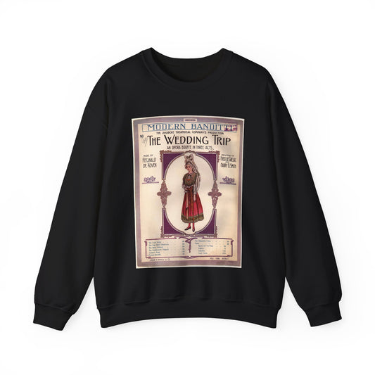 Modern Banditti - Public domain American sheet music Black Heavy Blend Adult Crew Neck SweatShirt