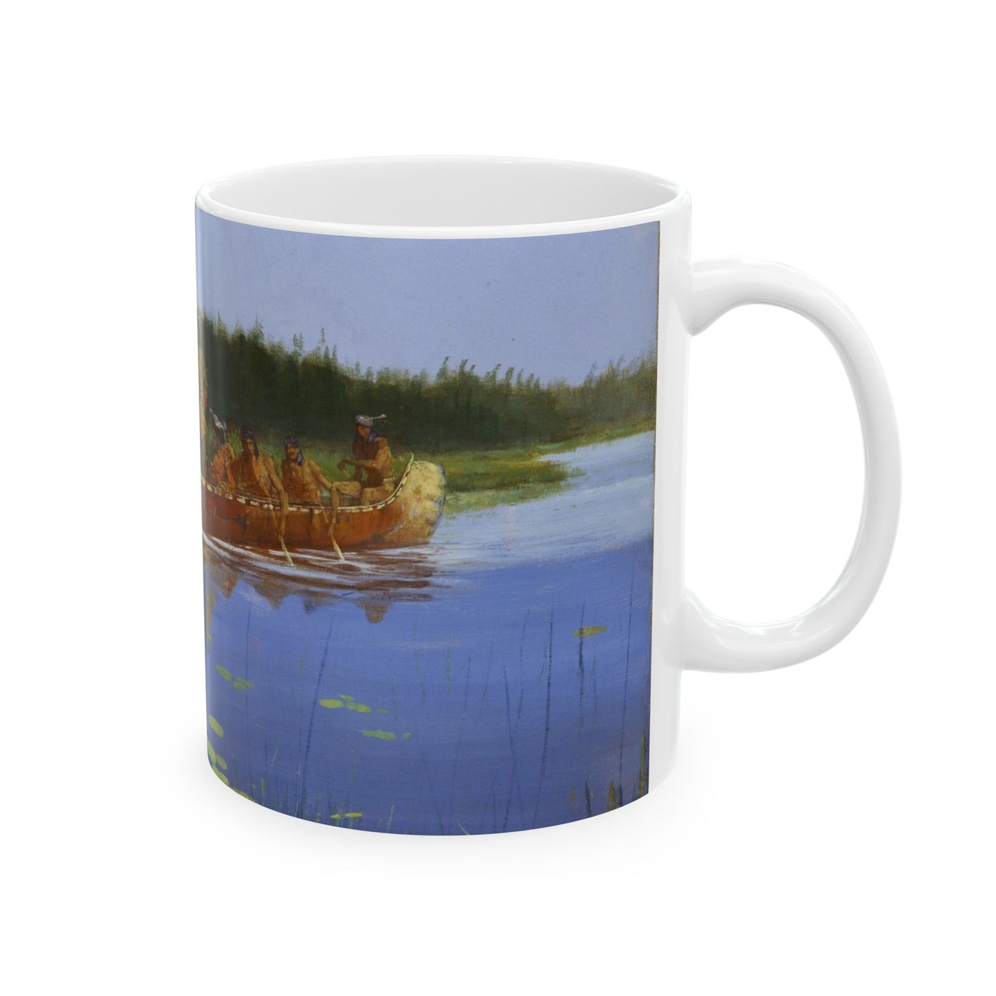 Frederic Remington - Radisson and Groseilliers - Ceramic Mug, (11oz, 15oz)