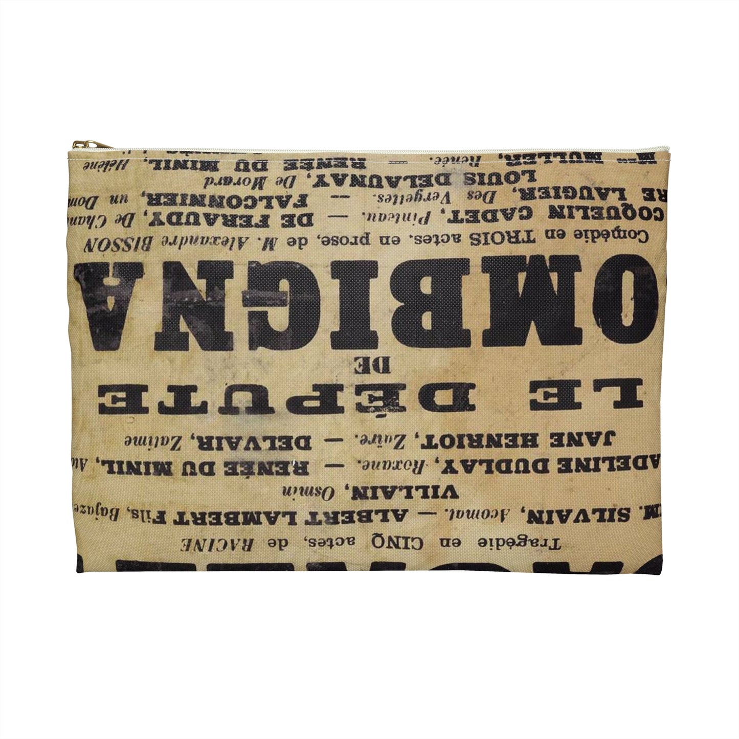 Poster of Bajazet 1900 - A poster advertising a concert in paris Large Organizer Pouch with Black Zipper