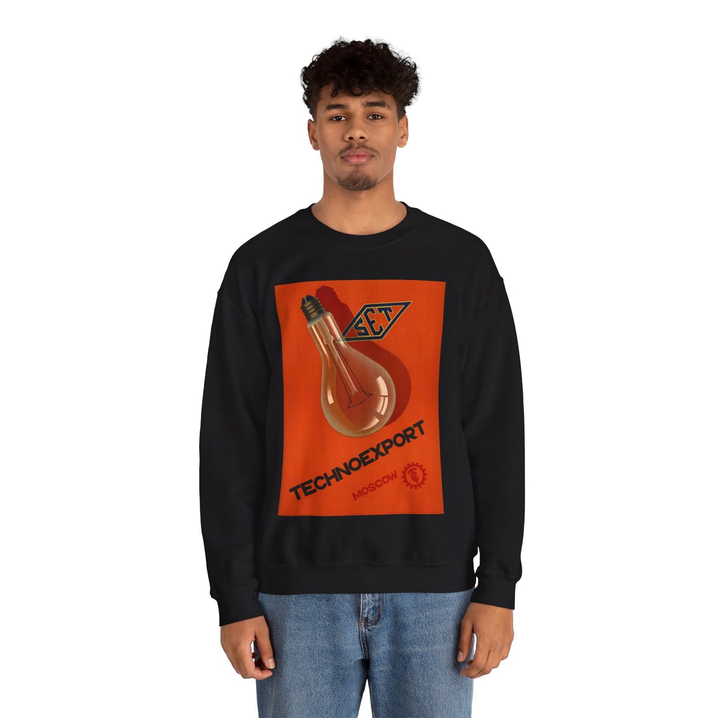 Technoexport. Moscow, Art Deco Poster Black Heavy Blend Adult Crew Neck SweatShirt