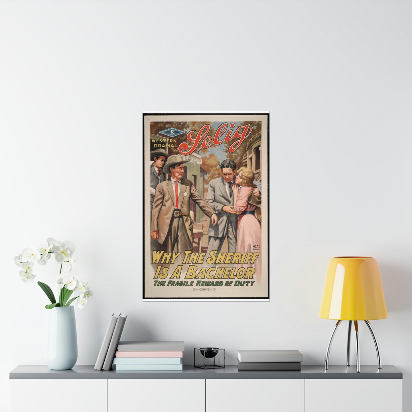 Why the sheriff is a bachelor The fragile reward of duty. High Quality Matte Wall Art Poster for Home, Office, Classroom