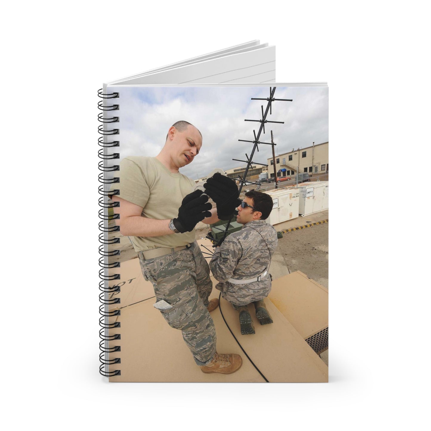 U.S. Air Force Master Sgt. Joseph Verant and Senior Spiral Bound Ruled Notebook with Printed Cover