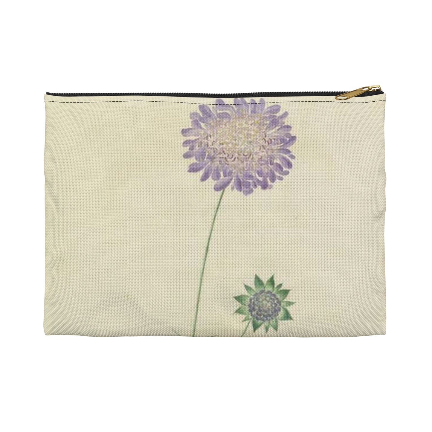 Scabiosa by Lydia Penrose Large Organizer Pouch with Black Zipper