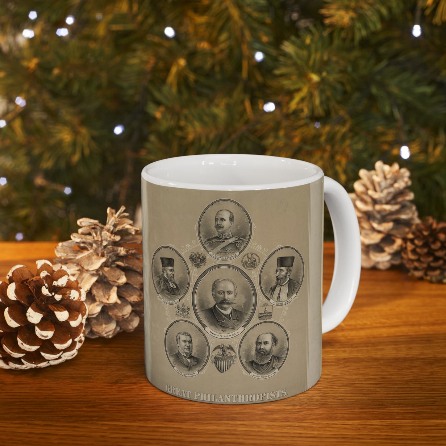 Great philanthropists - Print, Library of Congress collection Beautiful Novelty Ceramic Coffee Mug 11oz