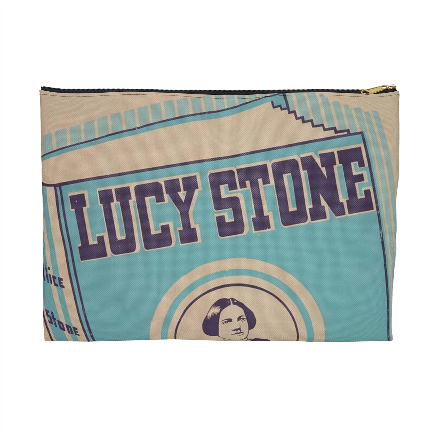 Lucy Stone - Public domain poster, Music division, Library of Congress Large Organizer Pouch with Black Zipper