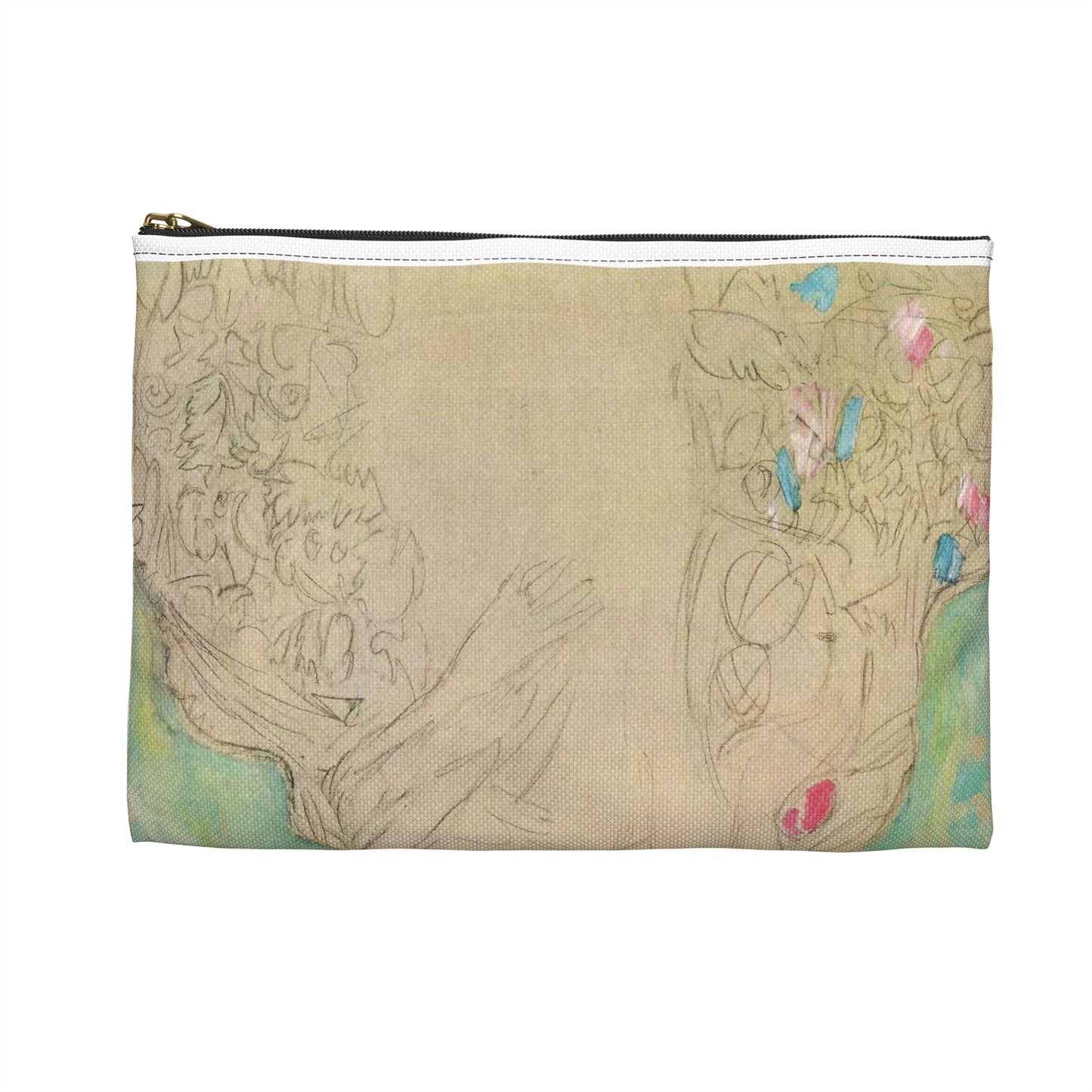 Gustav Klimt - Portrait of Amalie Zuckerkandl - Belvedere 7700 Large Organizer Pouch with Black Zipper