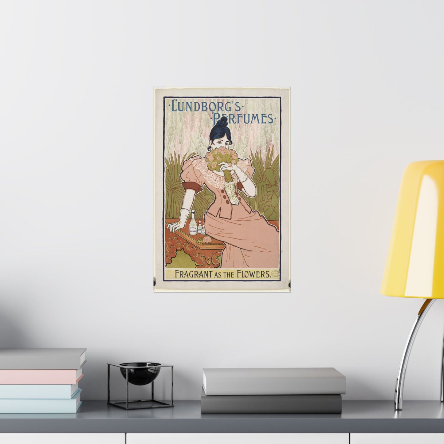 Lundborg's perfumes, Art Nouveau poster High Quality Matte Wall Art Poster for Home, Office, Classroom