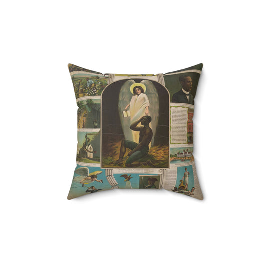 Afro-American Monument - Print, Library of Congress collection Decorative Accent Square Pillow
