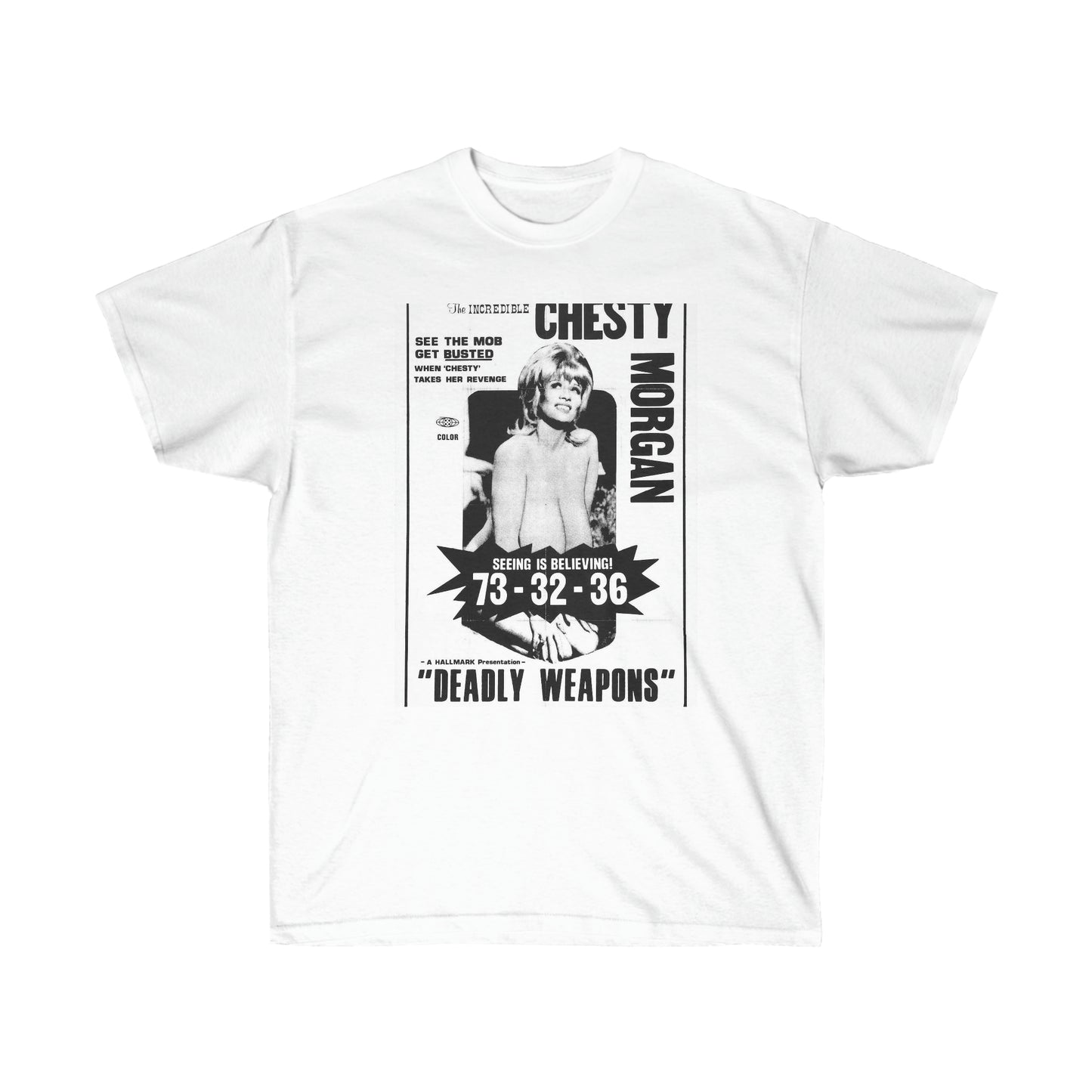 Deadly weapons poster 01 - Public domain movie poster White T-Shirt Gildan 2000 Cotton Unisex