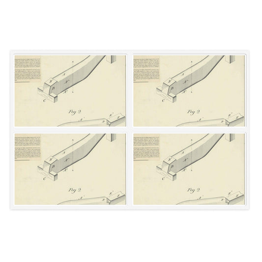 Patent drawing - for S. Boone's Ironing Board Public domain  image Laminated UV Protective Vinyl Stickers
