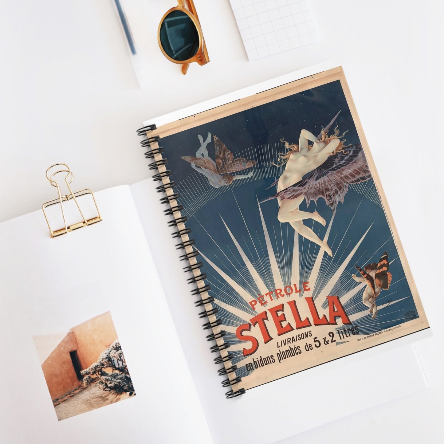 Pétrole Stella, livraisons en bidons plombés de 5 & 2 litres / H. Gray. Spiral Bound Ruled Notebook with Printed Cover