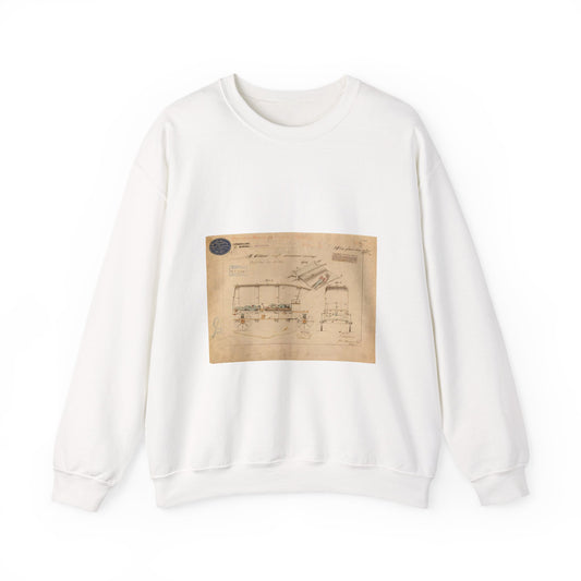 Patent drawing - Drawing of Improved Ambulance Carriage Public domain  image White Heavy Blend Adult Crew Neck SweatShirt