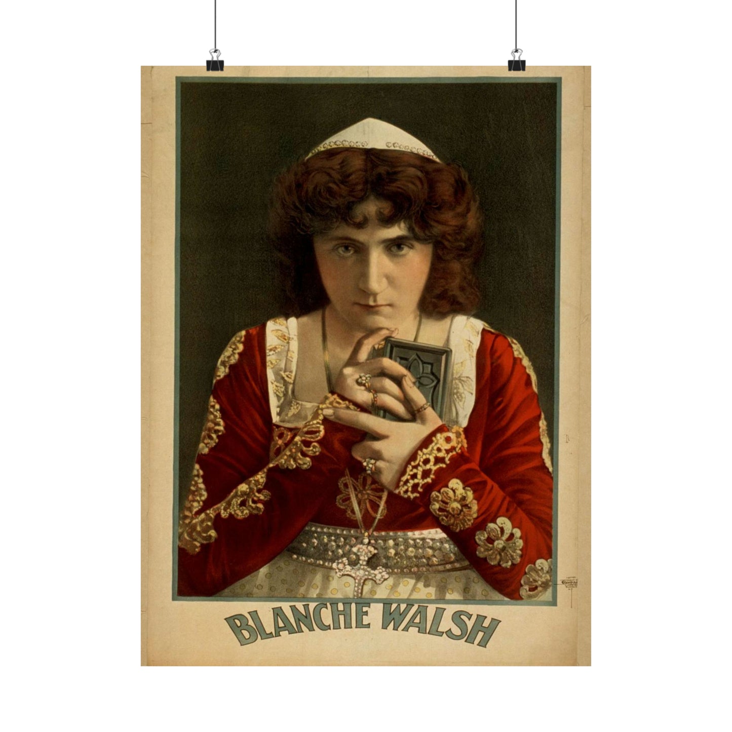 Blanche Walsh, American vaudeville and popular entertainment 1870 1920 High Quality Matte Wall Art Poster for Home, Office, Classroom