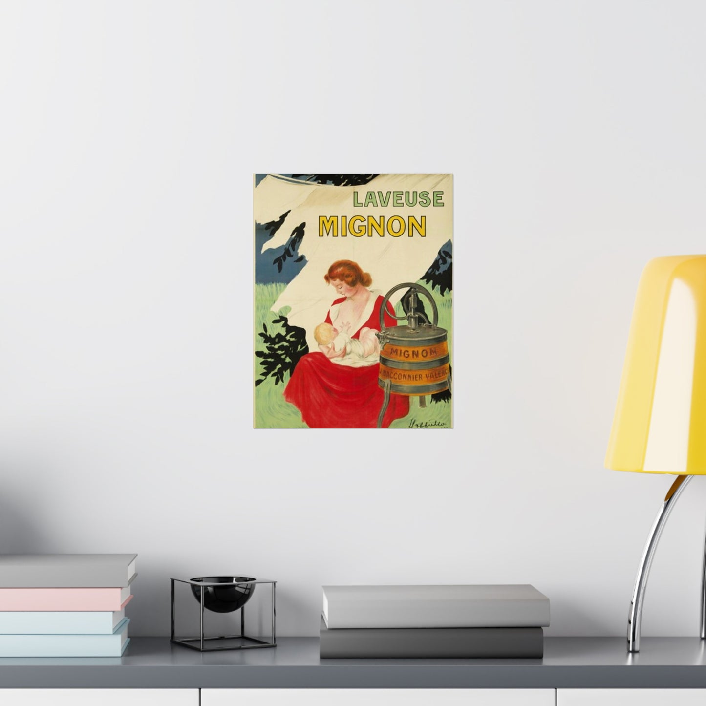 Affiche Laveuse Mignon - Art nouveau public domain image High Quality Matte Wall Art Poster for Home, Office, Classroom