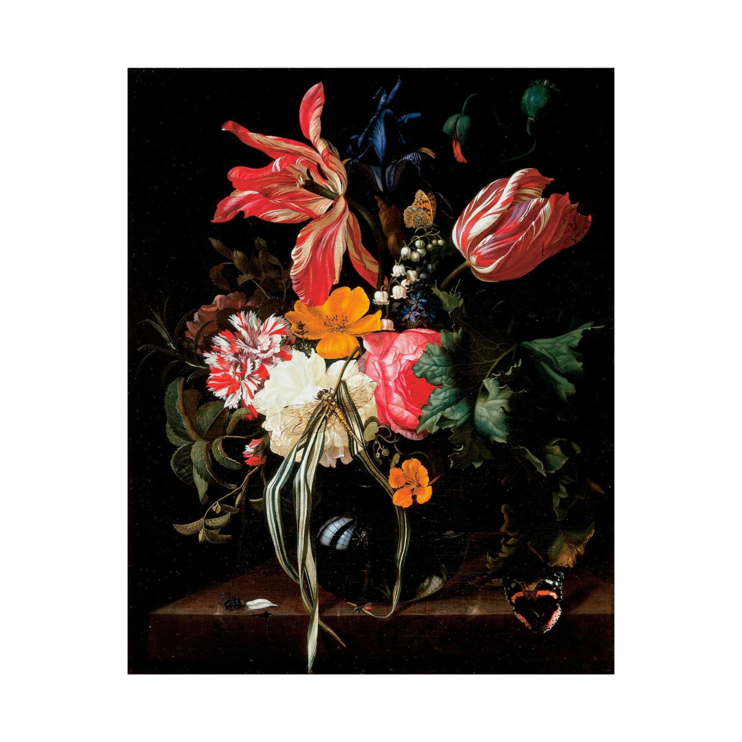 Maria van Oosterwijck - Flower Still Life - Google Art Project High Quality Matte Wall Art Poster for Home, Office, Classroom