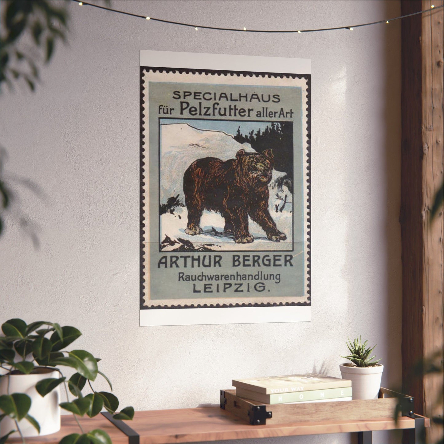 Arthur Berger, fur trader in Leipzig, c. 1910, brand advertisings (03) High Quality Matte Wall Art Poster for Home, Office, Classroom