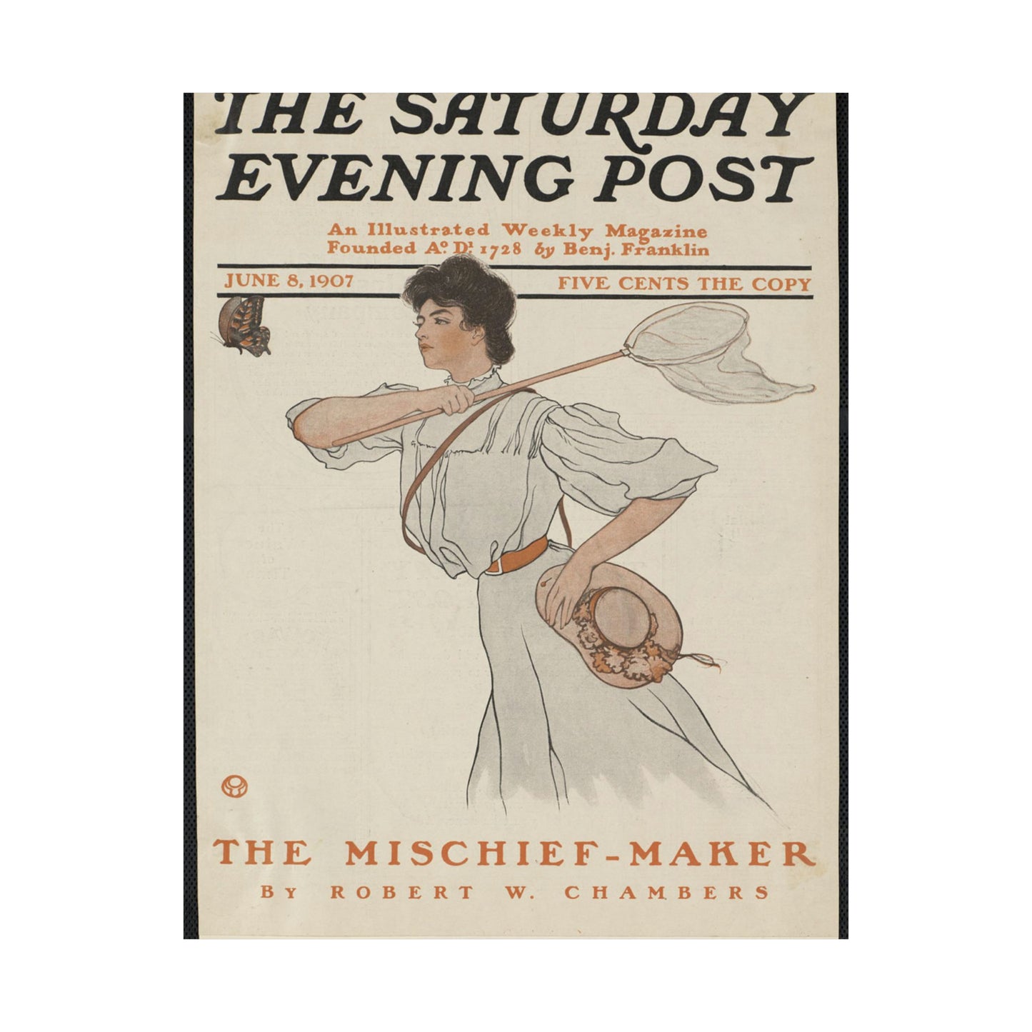 The Saturday evening post, June 8, 1907 High Quality Matte Wall Art Poster for Home, Office, Classroom