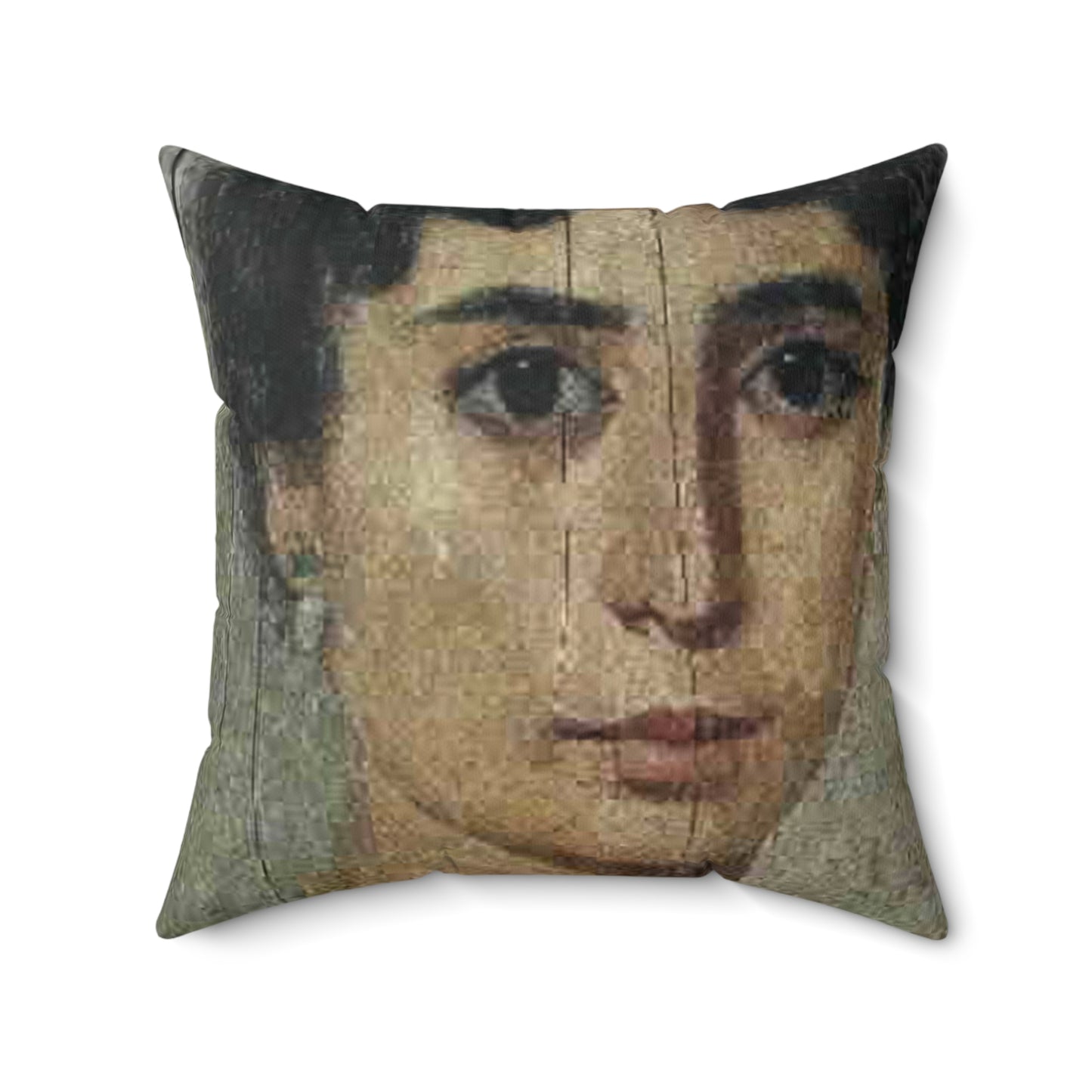 Fayum portrait BM EA 65346 (detail) Decorative Accent Square Pillow