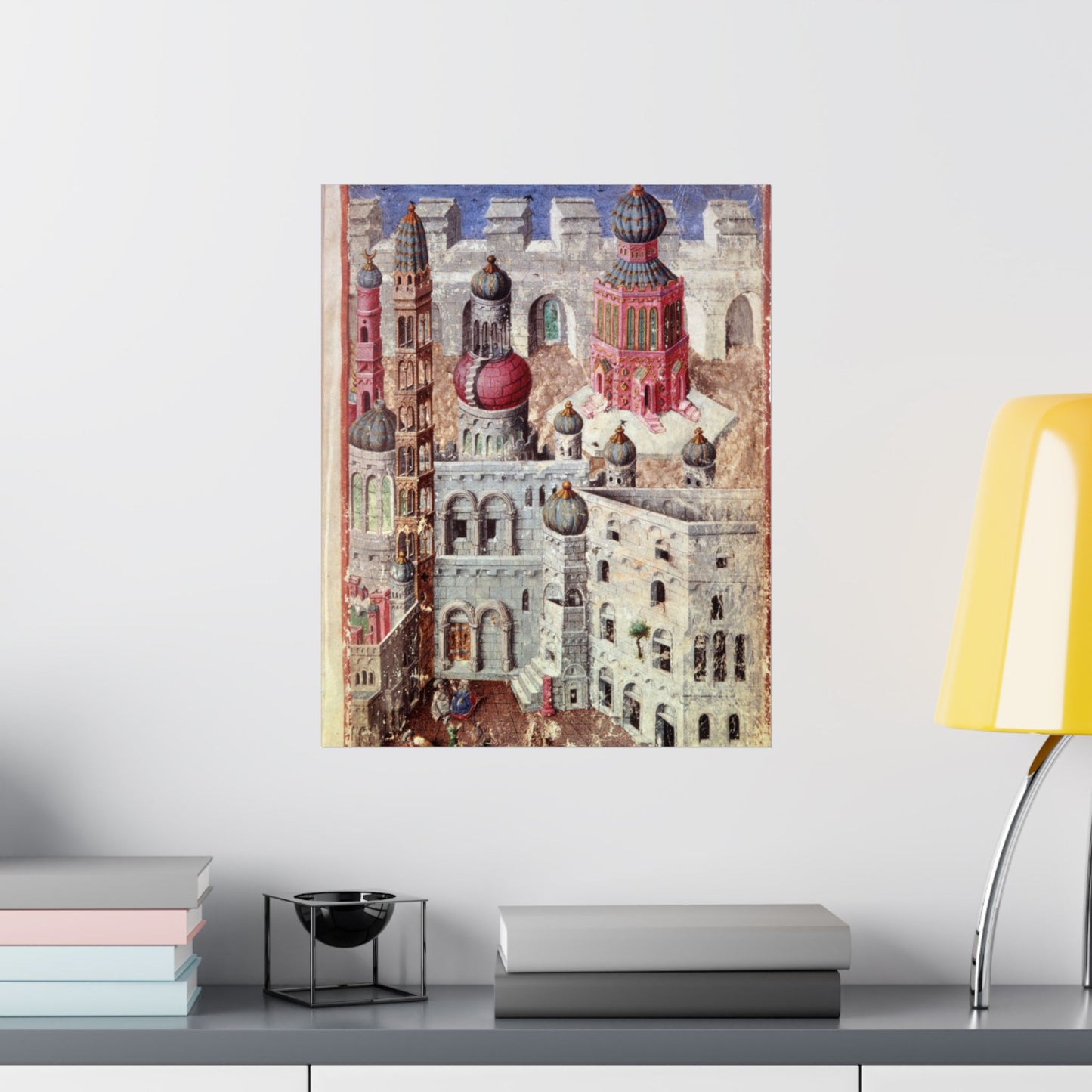 Jerusalem from BL Eg 1070, f. 5 High Quality Matte Wall Art Poster for Home, Office, Classroom