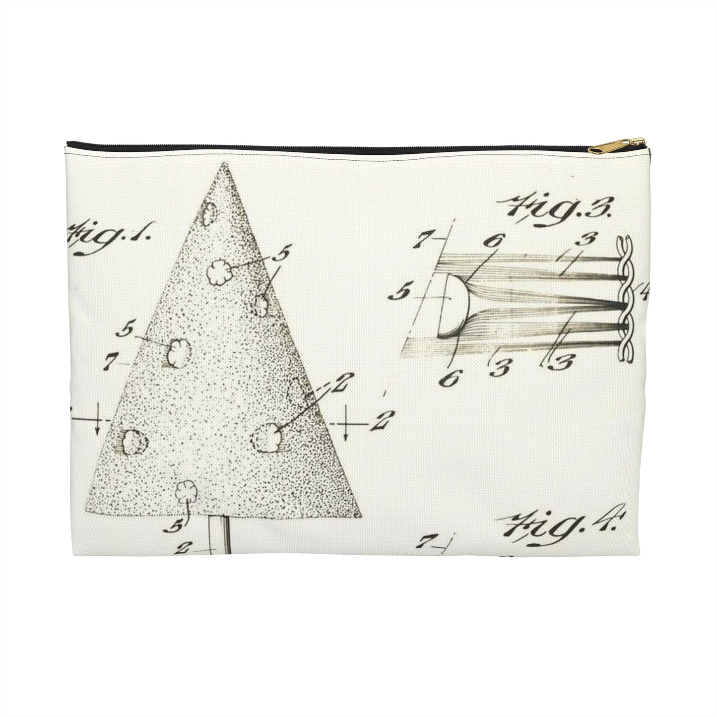 Patent Case File No. 2,149,968, Artificial Christmas Tree, Inventor(s)- Phillip Kraz and Albert P. Schmid. - DPLA - 73deecf248cfb1b098134e42a6ed4bcf (page 7) Large Organizer Pouch with Black Zipper